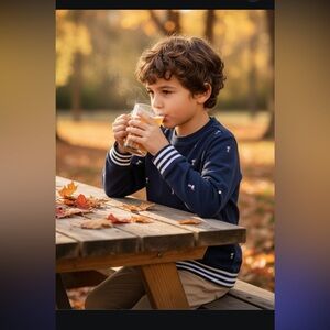 NWT - Janie and Jack Navy Sweatshirt with Peanuts Embroidered Accents